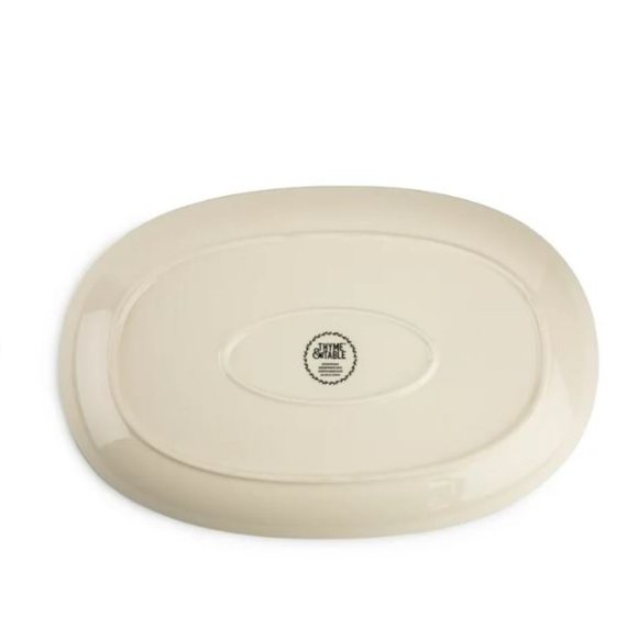 Thyme and Table Dining Thyme Table Stoneware Oval Serve Platter